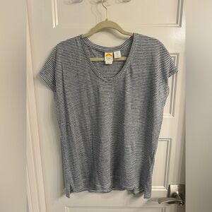 NWOT C&C California Navy and White Striped Tee- Medium